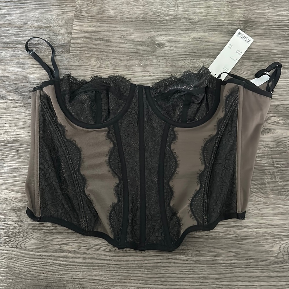 Urban outfitters black corset top